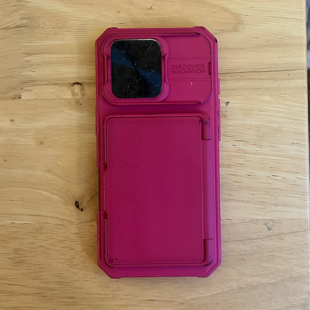 Magenta Phone Case with Camera Cover